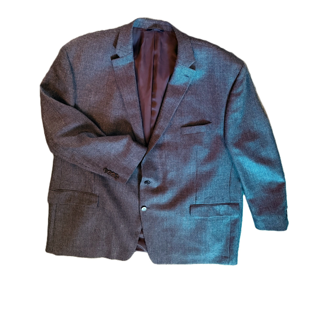 Ralph Ralph Lauren Blazer Mens 54R 100% Wool Blue Tweed Big Tall Vintage Y2K 90s